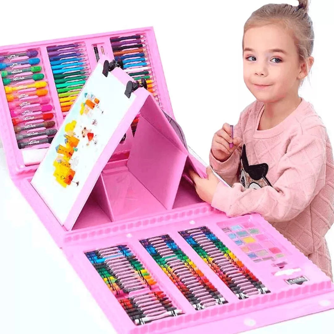 🎨 Combo Creativo Set de Arte 208 piezas + Tableta LCD 10 Pulgadas 🎁