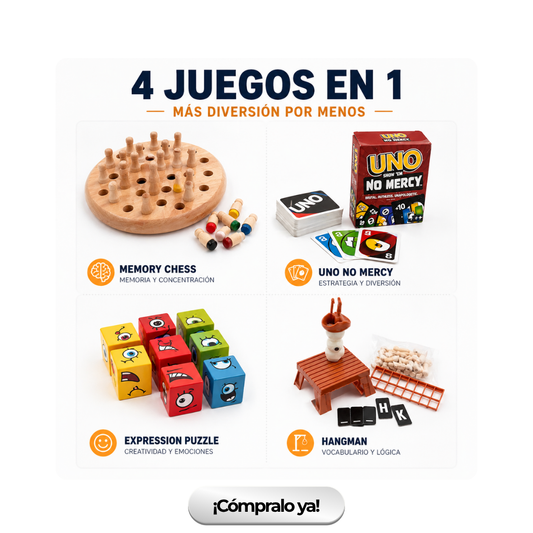 Pack 4 Juegos en 1 – Diversión Asegurada