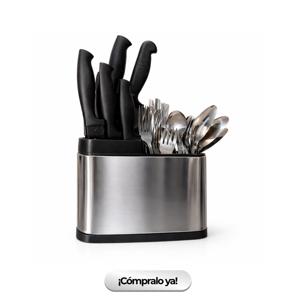 Organizador de Cubiertos con Drenaje Inteligente