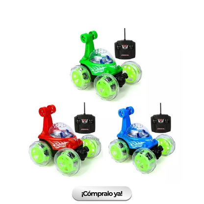 Carro Loco a Control Remoto 360° - Luces LED, Sonido y Diversión Todoterreno